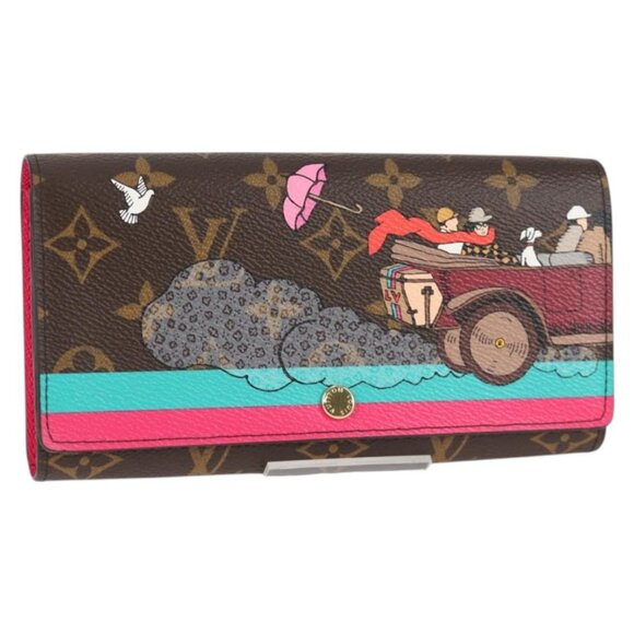 LOUIS VUITTON Monogram 2015 Christmas Portefeuille Sarah M61359 LV Auth 132795V - Picture 1 of 16